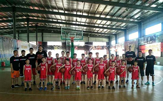Coach at ABC basketball camp in Yongzhou, China